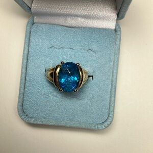 Beautiful Created Paraiba Tourmaline Ring